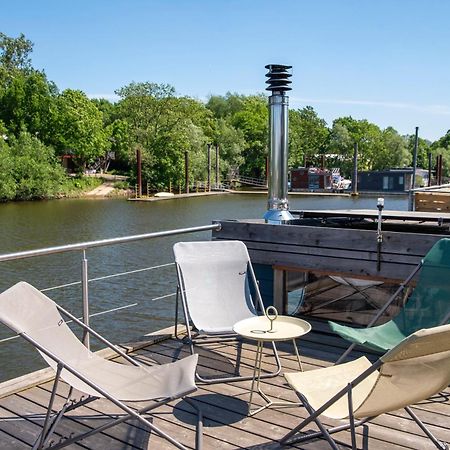 Hotel Tolles Tiny-Hausboot Guenter Mit Dachterrasse Hamburg Exterior foto