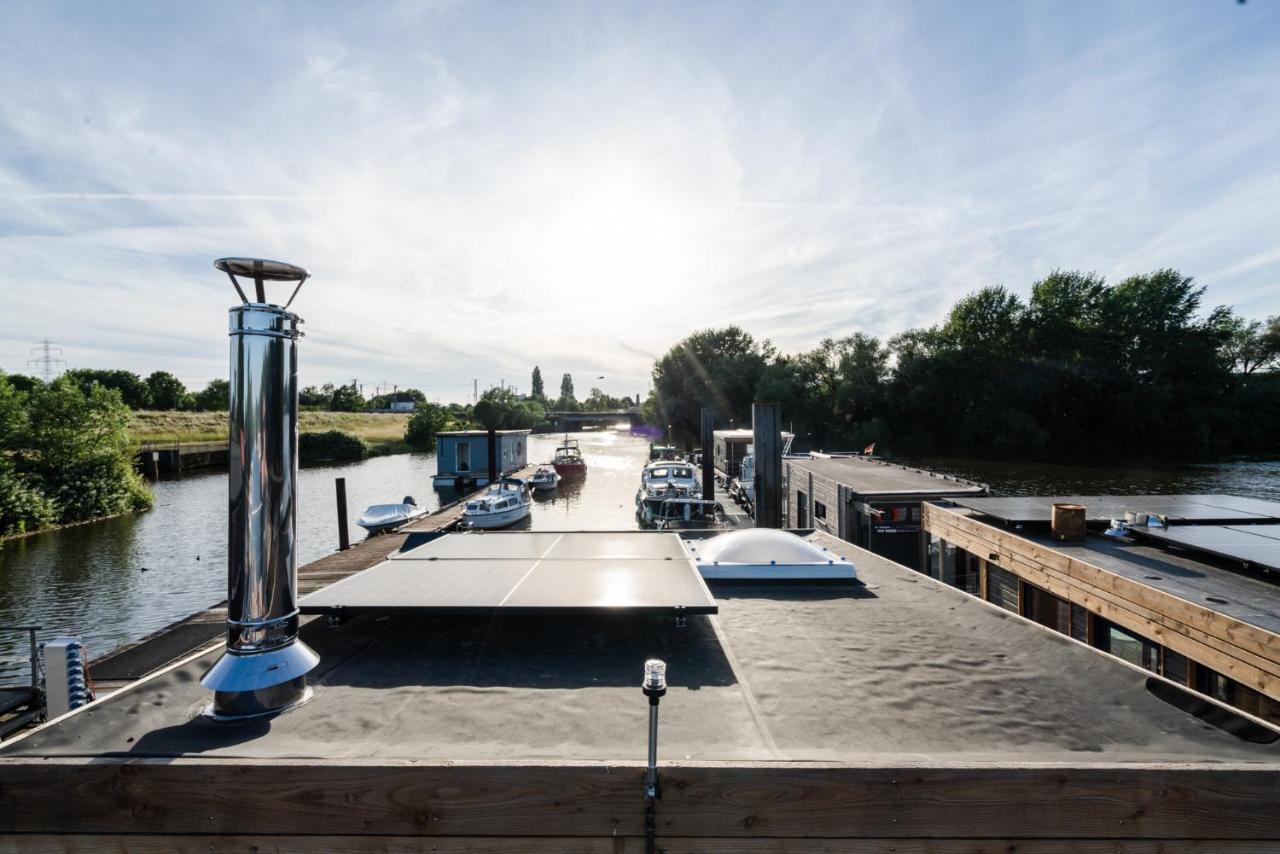 Hotel Tolles Tiny-Hausboot Marianne Mit Dachterrasse Hamburg Exterior foto
