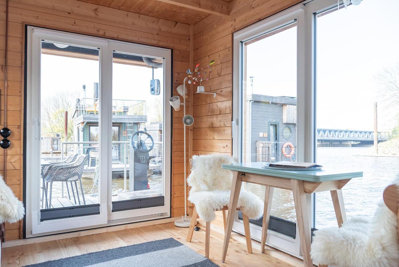 Hotel Tolles Tiny-Hausboot Marianne Mit Dachterrasse Hamburg Exterior foto